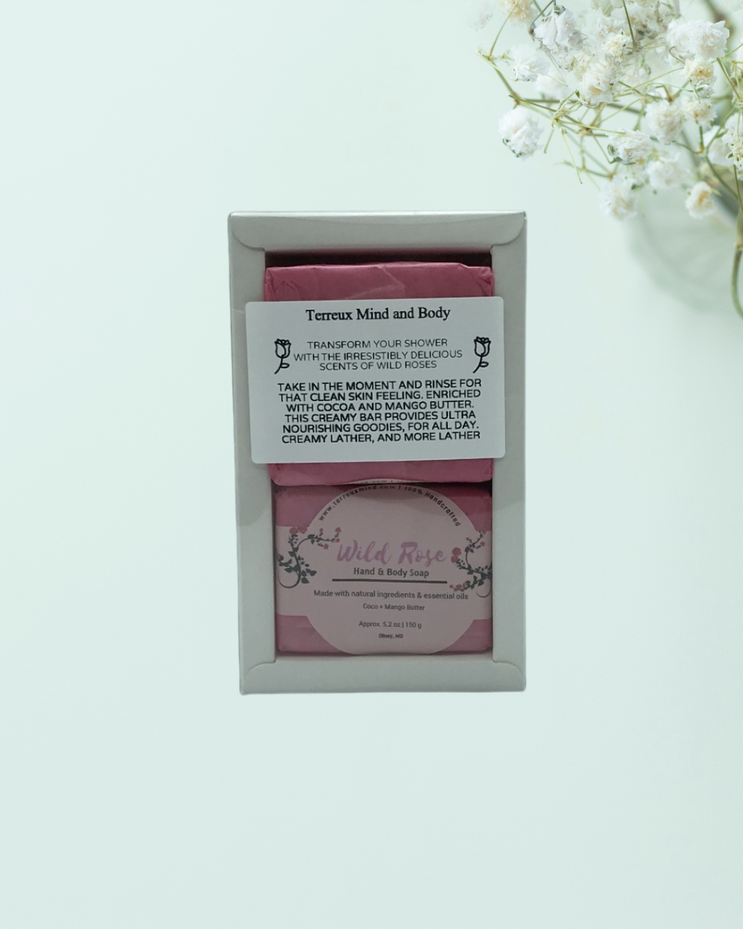 Natural Coco-Mango Butter Soap-Handmade, Vegan, 125g Bars, Pack of 3 | Terreux Mind