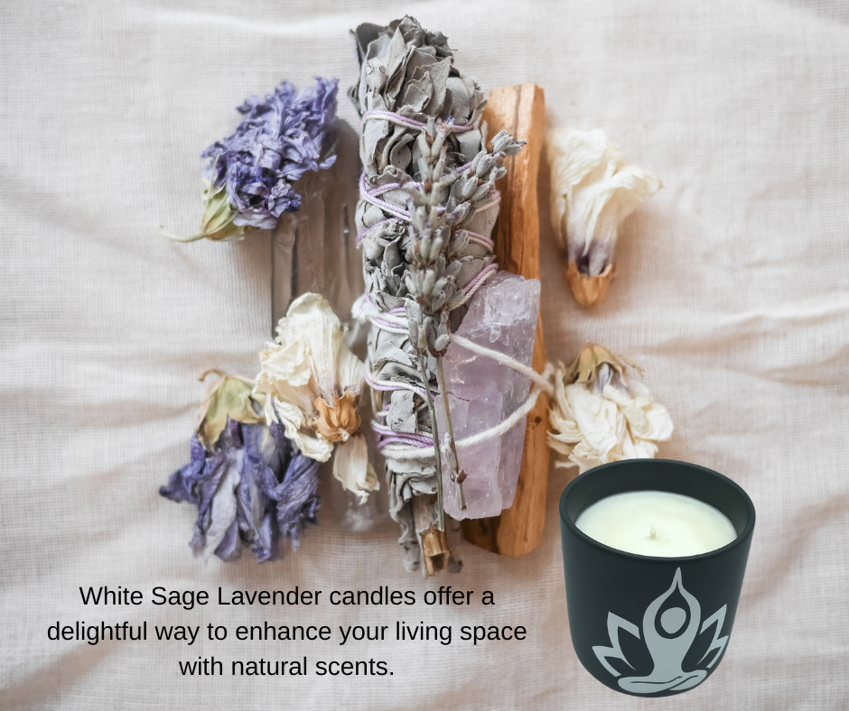 White Sage and Lavender Soy Candle – 8.5 oz Ceramic Jar