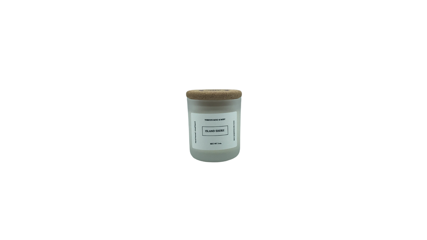 3.5 oz Soy Candle - Frosted Glass Jar, 5 scents | Terreux Mind