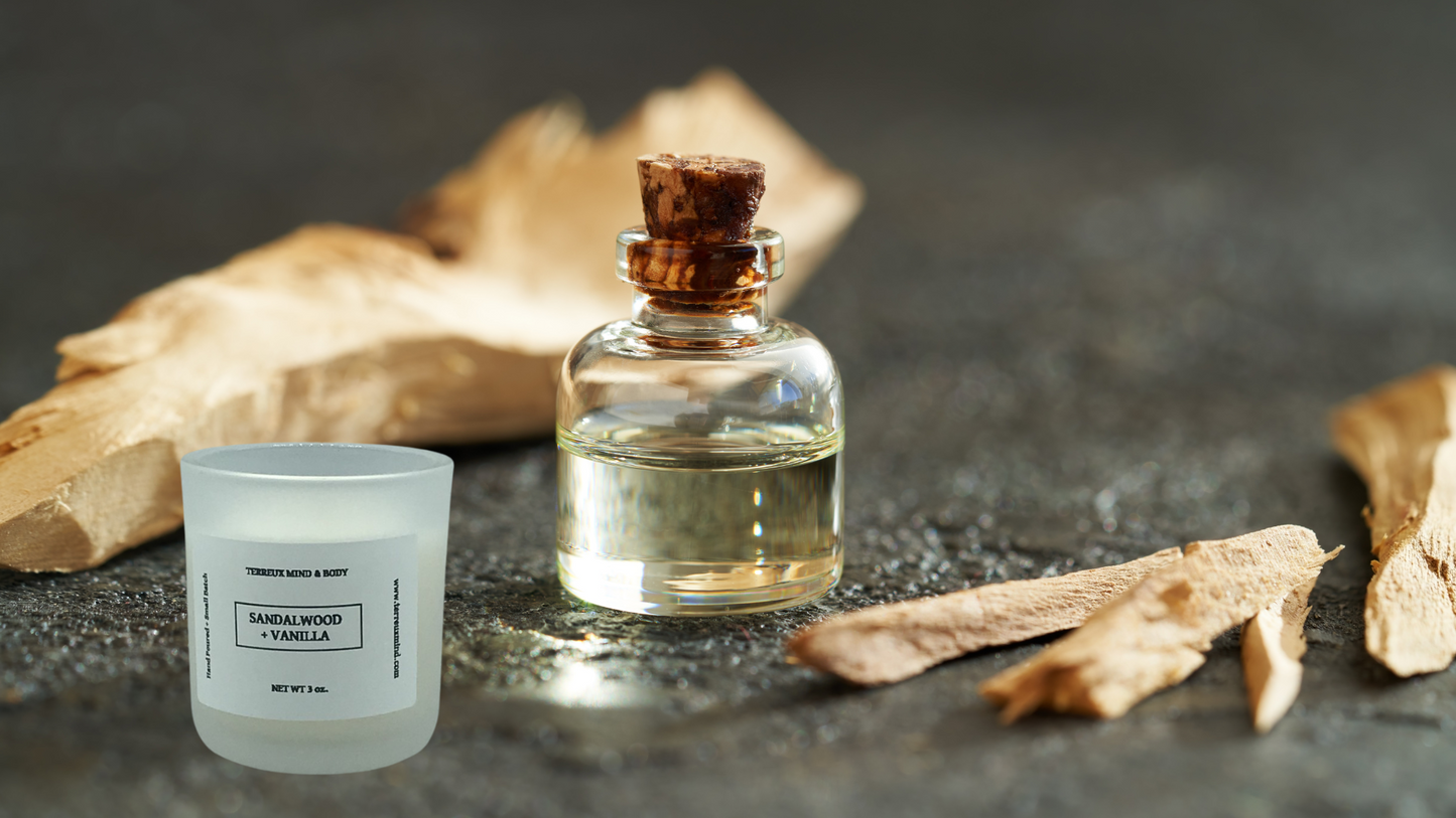 3.5 oz Soy Candle - Frosted Glass Jar, 5 scents | Terreux Mind
