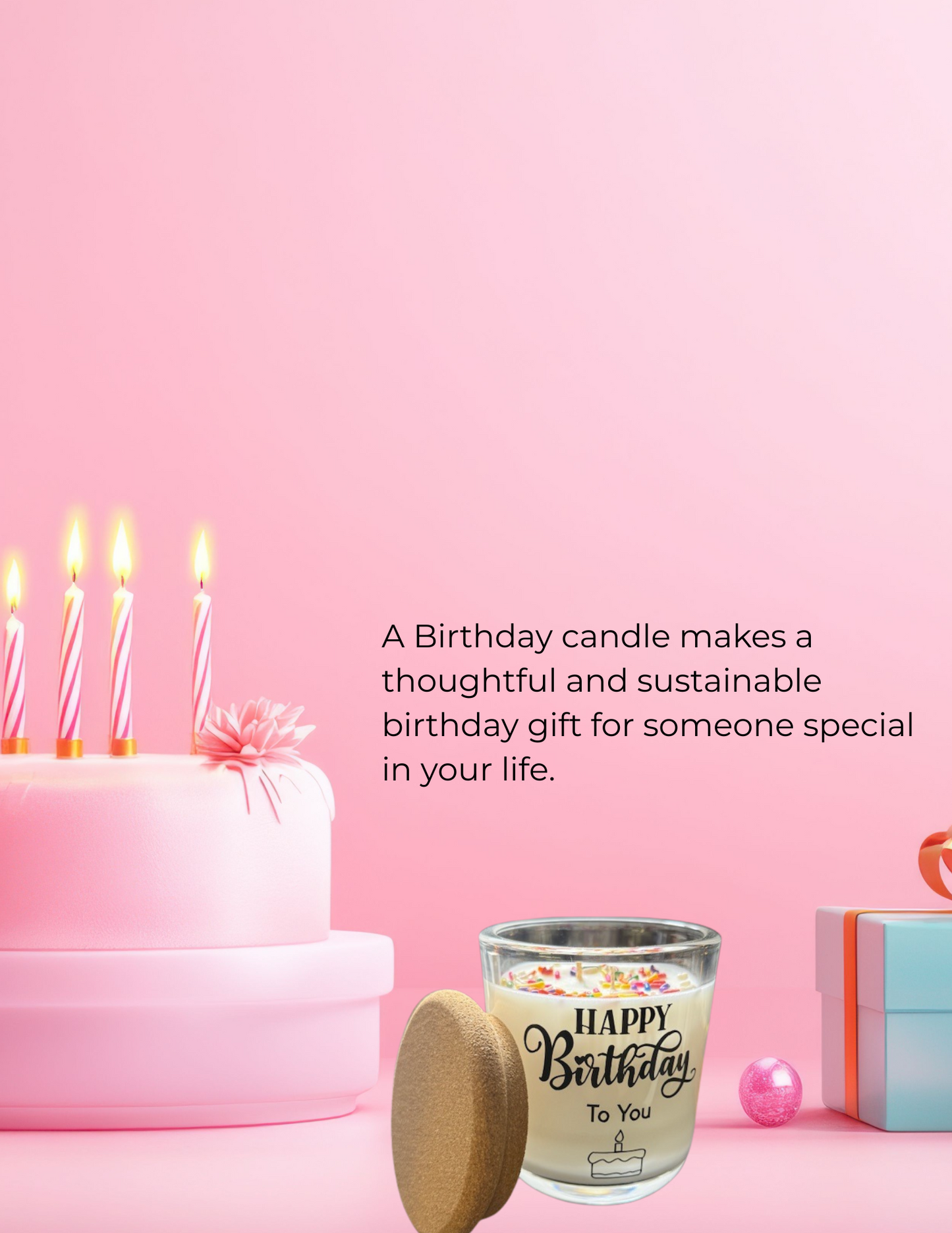 Birthday Cake Soy Candle – 10 oz Jar, Phthalate-Free