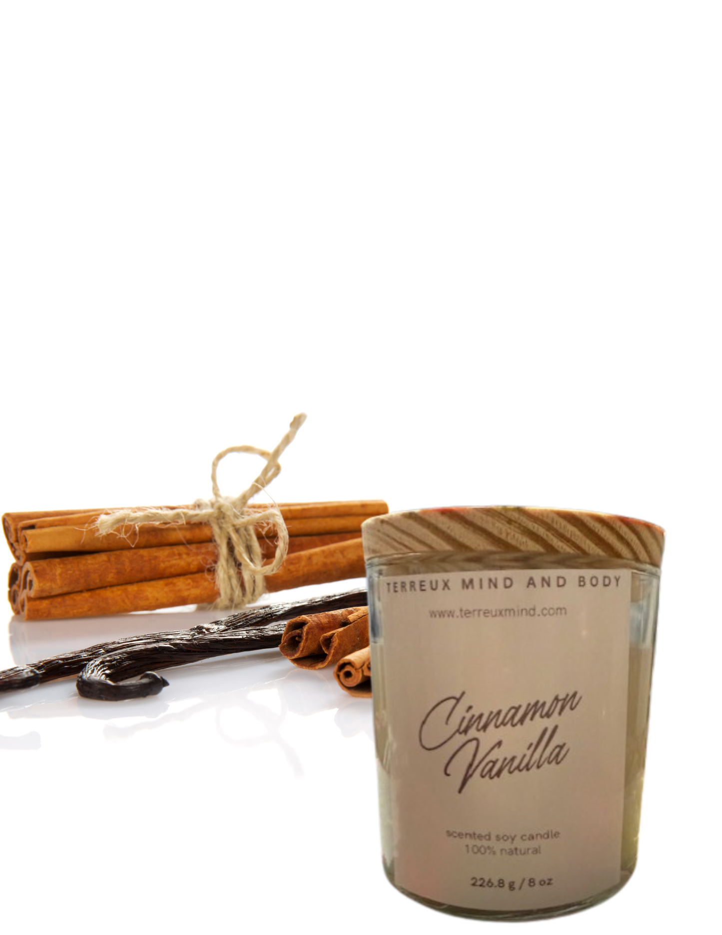 Cinnamon Vanilla Glow – Cozy Soy Candle (8.5 oz