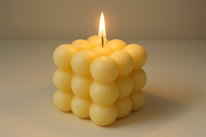 ligh yellow bubble candle
