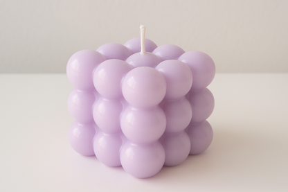 light lavender bubble candle 