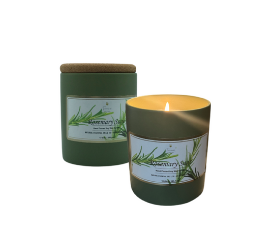 Rosemary Sage Candle – 12 oz Ceramic Jar