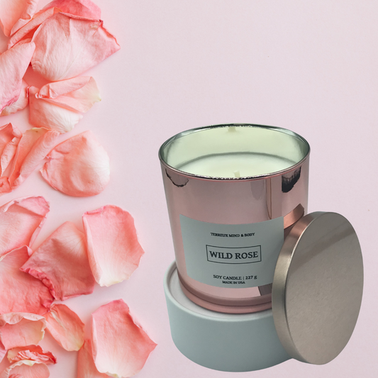 Wild Rose Soy Candle – 8.4 oz Non-Toxic